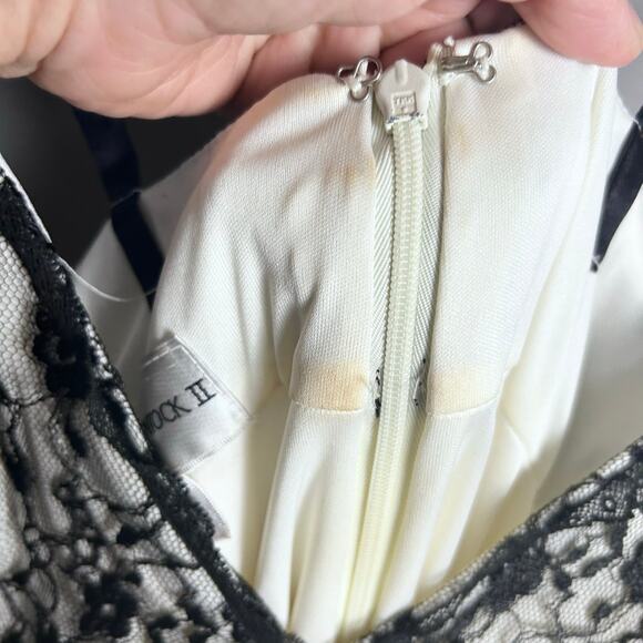 VTG Jessica McClintock slip maxi dress‎ small / 5 long fairy white lace pleated - Picture 13 of 15